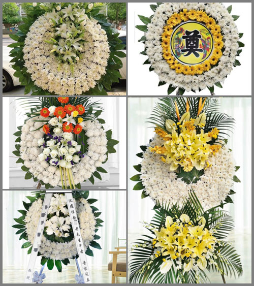 福建龙岩长汀县河田镇下修村花圈速递